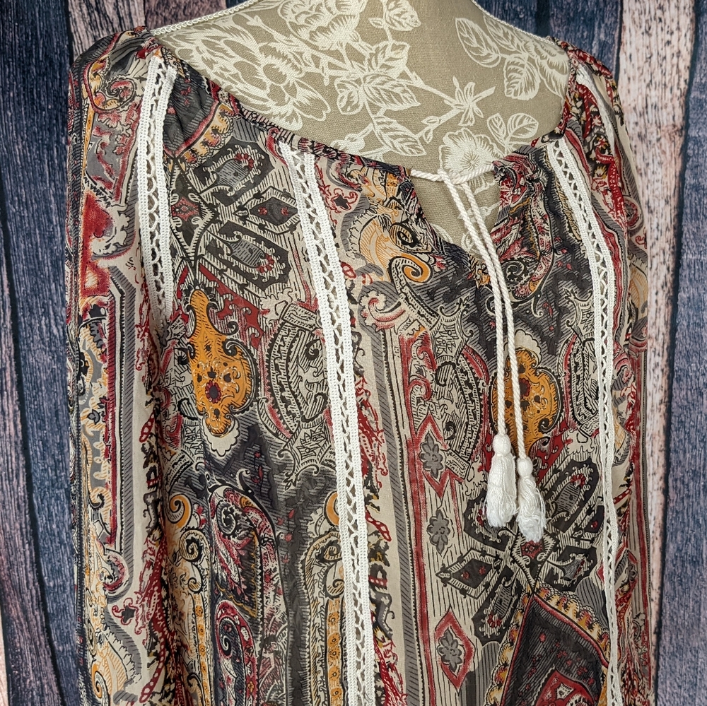 Bell Sleeve Peasant Inspired Top
